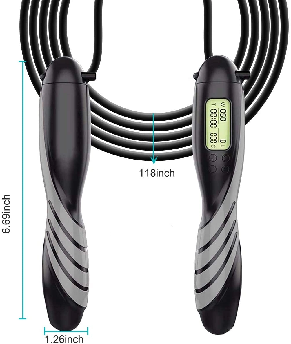 Adjustable PVC Jump Rope with LCD Counter