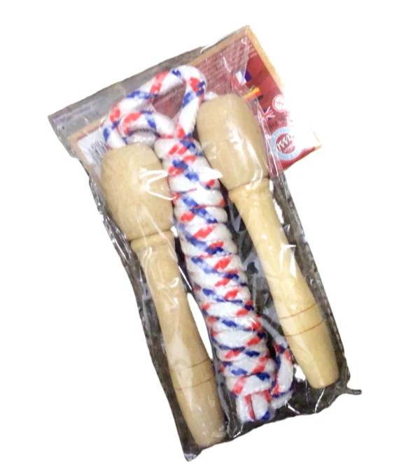 wooden handle skipping rope j94